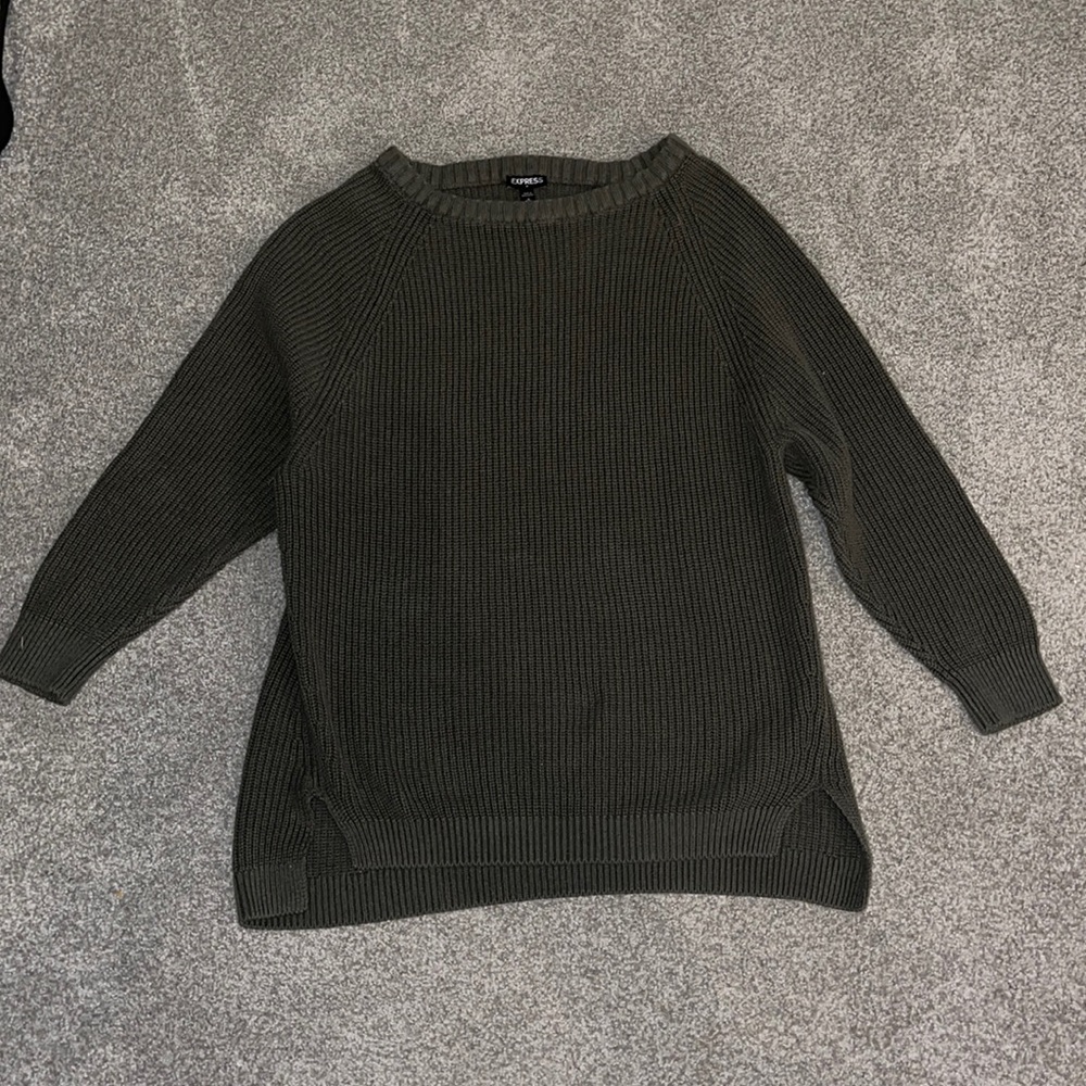 Army green sweater